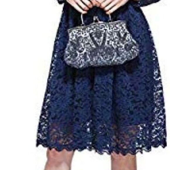 Noble Beaded Sequin Flower Evening Purse Large Clutch Bag Handbag for Women - Picture 6 of 7